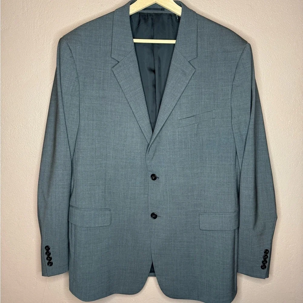 Theory Men's Chambers Blazer Suit Coat in Stretch Wool Medium Charcoal Size 46R